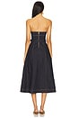 view 3 of 3 Denim Bandeau Midi Dress in Blue