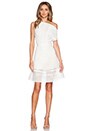 view 4 of 4 Off Shoulder Flare Dress in White