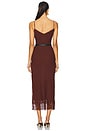 view 3 of 3 Lace Insert Midi Dress in Brown