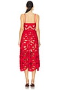 view 3 of 3 VESTIDO MIDI BORDADO COM LAÇO in Red