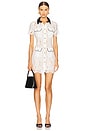 view 1 of 4 Lace Contrast Collar Mini Dress in White