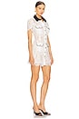 view 2 of 4 Lace Contrast Collar Mini Dress in White