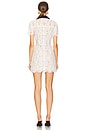 view 3 of 4 Lace Contrast Collar Mini Dress in White