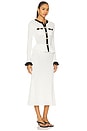 view 2 of 4 Knit Contrast Midi Dress in White