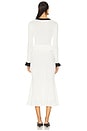 view 3 of 4 Knit Contrast Midi Dress in White