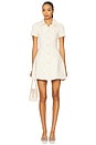 view 1 of 4 Collared Denim Mini Dress in Cream