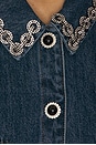 view 4 of 4 MINIVESTIDO COM GOLA E ACABAMENTO EM CRISTAL in Blue