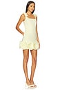 view 2 of 3 Crepe 3d Flower Mini Dress in Yellow