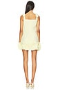 view 3 of 3 Crepe 3d Flower Mini Dress in Yellow
