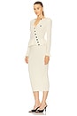 view 3 of 4 Asymmetric Knit Midi Dress in Cream