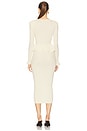 view 4 of 4 Asymmetric Knit Midi Dress in Cream