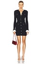 view 1 of 3 MINIVESTIDO DE MALHA DE VISCOSE in Navy