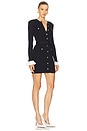 view 2 of 3 MINIVESTIDO DE MALHA DE VISCOSE in Navy