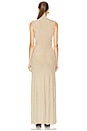 view 3 of 4 VESTIDO LONGO DE MALHA LUREX in Gold