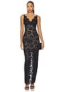 view 1 of 4 Floral Lace Maxi Dress in Black