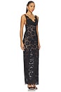 view 2 of 4 Floral Lace Maxi Dress in Black
