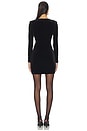 view 3 of 4 MINIVESTIDO COM DETALHES EM VELUDO in Black