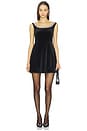 view 1 of 4 Velvet Mini Dress in Black