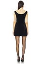view 3 of 4 Velvet Mini Dress in Black