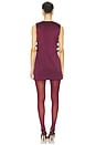view 4 of 5 Burgundy Satin Cut Out Mini Dress in Burgundy