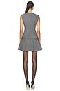 view 3 of 3 Herringbone Flared Mini Dress in Grey