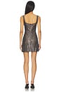 view 3 of 4 Rhinestone Mesh Mini Dress in Grey