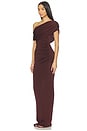 view 3 of 4 Draped Knit Midi Dress in Brown