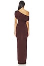 view 4 of 4 Draped Knit Midi Dress in Brown