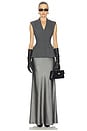 view 1 of 3 Tailored Satin Maxi Dress in Grey
