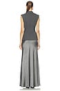 view 3 of 3 Tailored Satin Maxi Dress in Grey