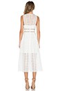 view 3 of 3 Pleated Check Midi Dress in White