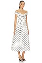 view 2 of 3 Polka Dot Cotton Midi Dress in Cream