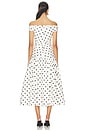 view 3 of 3 Polka Dot Cotton Midi Dress in Cream