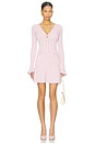 view 1 of 3 Pearl Trim Knit Mini Dres in Pink
