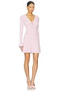 view 2 of 3 Pearl Trim Knit Mini Dres in Pink