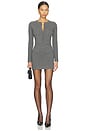 view 1 of 3 Grey Knit Mini Dress in Grey