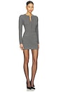 view 2 of 3 Grey Knit Mini Dress in Grey