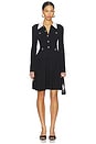 view 1 of 4 Tailored Knit Mini Dress in Black