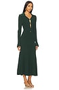 view 2 of 3 Keyhole Knit Midi Dress in Green