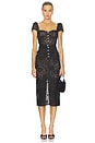 view 1 of 4 Sweetheart Lace Midi Dress in Black