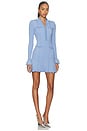 view 2 of 4 Pearl Trim Knit Mini Dress in Blue