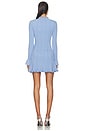 view 3 of 4 Pearl Trim Knit Mini Dress in Blue