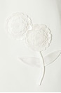 view 4 of 4 White Crepe Embellished Flower Mini Dress in White
