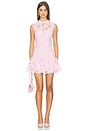 view 1 of 4 Pink Lace Collared Mini Dress in Pink