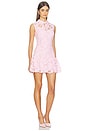 view 2 of 4 Pink Lace Collared Mini Dress in Pink