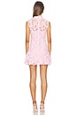 view 3 of 4 Pink Lace Collared Mini Dress in Pink