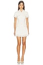 view 1 of 4 Cream Broderie Denim Mini Dress in Cream