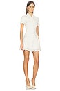 view 2 of 4 Cream Broderie Denim Mini Dress in Cream