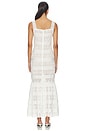 view 3 of 4 White Cotton Embroidered Midi Dress in White