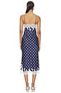 view 3 of 3 VESTIDO MIDI NAVY POLKA DOT SATIN in Navy